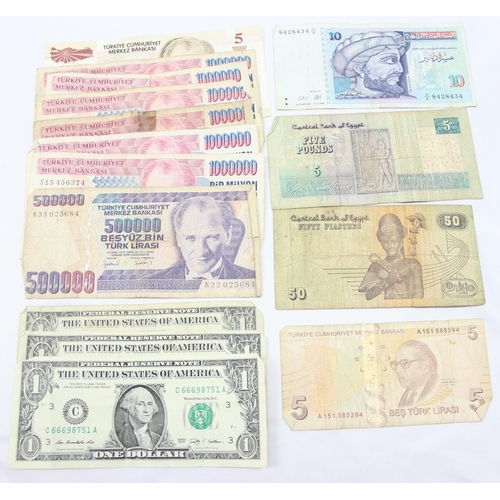 1257 - Qty of assorted mixed world banknotes