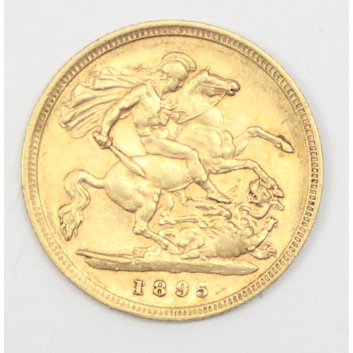 1263 - Queen Victoria (1837-1901), 1895 22ct gold half sovereign coin