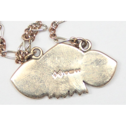 2441 - An Art Nouveau style 9ct white and yellow gold pendant on chain, London 1985, approx 42cm long, appr... 