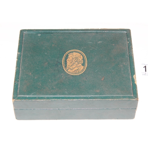 1329 - Rare 1960’s vintage Rolex Cellini green leather bound wooden watch box with embossed stamped Rolex l... 