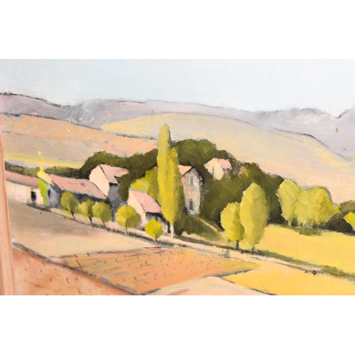 499A - Joyce Williams (British XX), 2 mid-century oil on canvas and board Provence landscapes, unsigned but... 