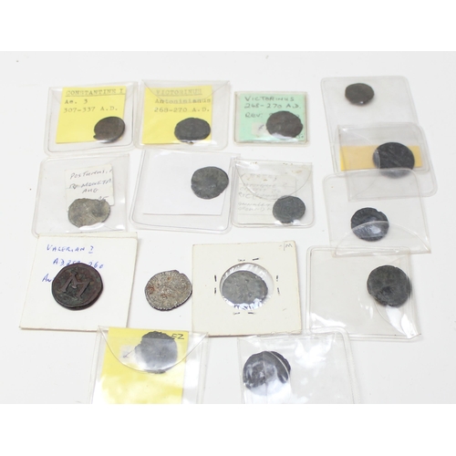 1274 - Qty of assorted ancient coins, mainly Roman, some with silver content