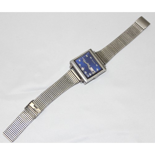 1351 - A 1970's Seiko 6119-5000 TV shaped watch with automatic movement, stainless steel strap and case