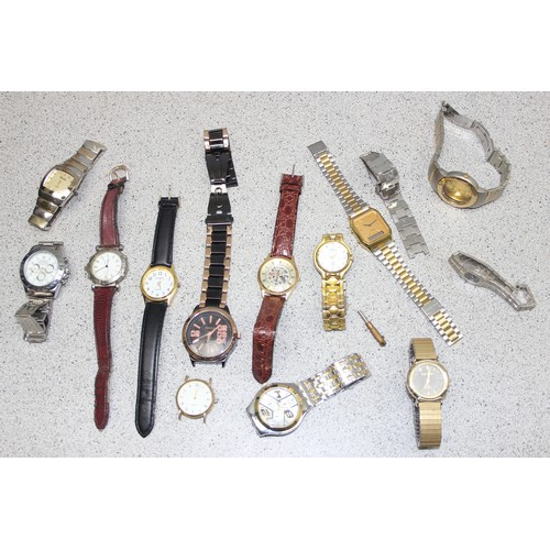 1353 - A large qty of assorted modern dress watches and other watches etc