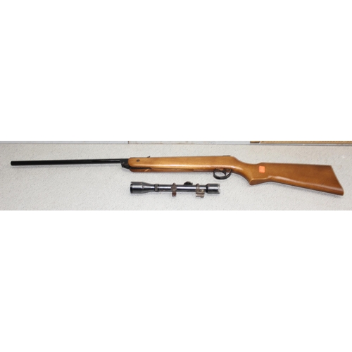 1494 - BSA Meteor .22 air rifle with unbranded detached telescopic sight