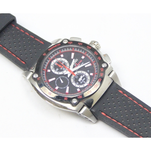 1307 - Seiko - a gentleman's Formula 1 Honda Racing Sportura chronograph alarm wristwatch, 30mm circular bl... 