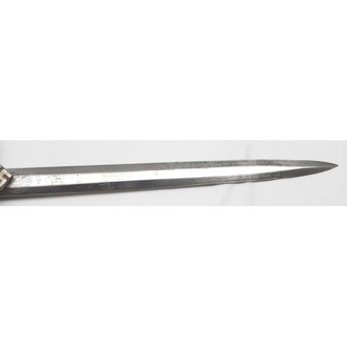 1400 - A 2nd pattern Luftwaffe dagger and scabbard by Paul Weyersberg, the pointed blade marked for Paul We... 