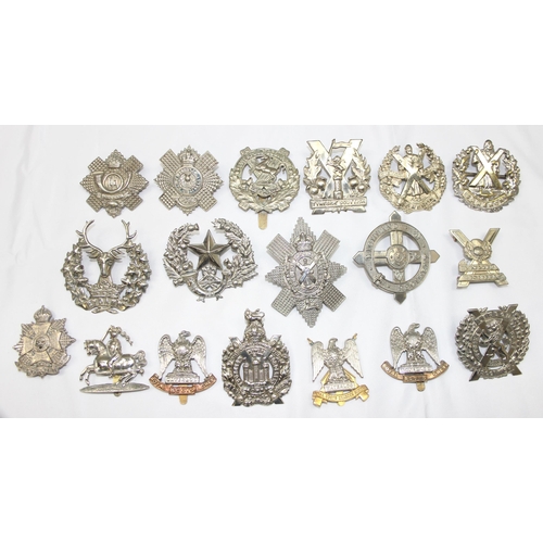 1406 - Military cap badges - 18 assorted Scottish related cap badges, various regiments