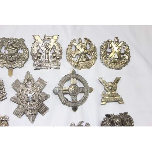 1406 - Military cap badges - 18 assorted Scottish related cap badges, various regiments