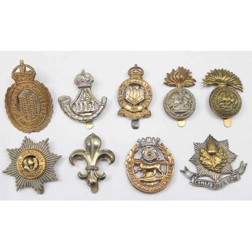 Military cap badges - 9 assorted military cap badges all relating to ...