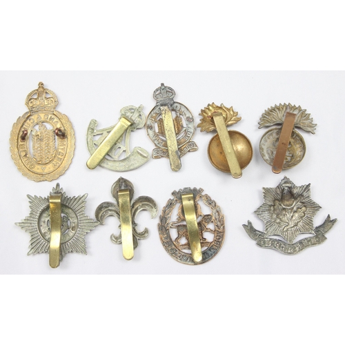 1407 - Military cap badges - 9 assorted military cap badges all relating to Northern England, to include We... 