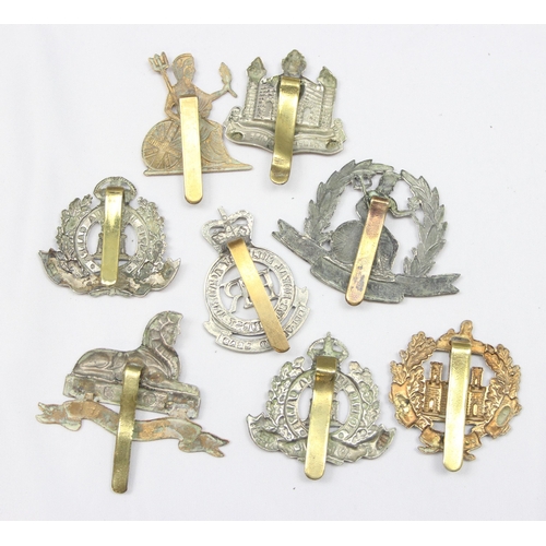 1412 - Military cap badges - 8 assorted military cap badges all relating to the East Anglia and East of Eng... 