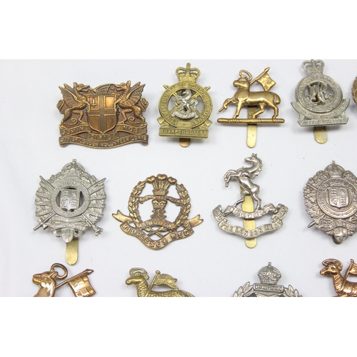 1414 - Military cap badges - 15 assorted military cap badges all relating to London, to include Kent & Coun... 