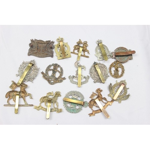 1414 - Military cap badges - 15 assorted military cap badges all relating to London, to include Kent & Coun... 