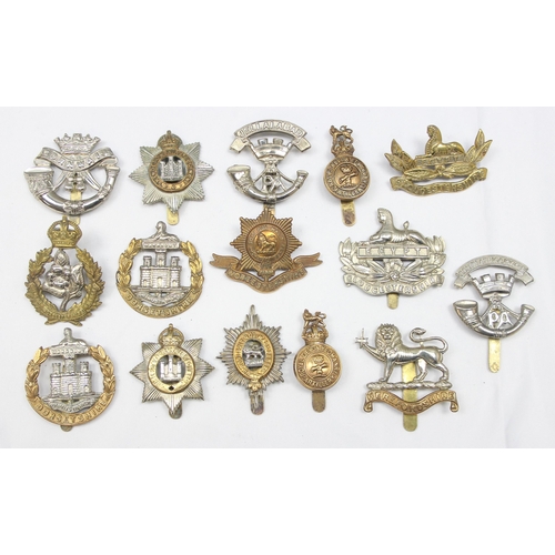 1416 - Military cap badges - 15 assorted military cap badges all relating to the South West, to include Roy... 