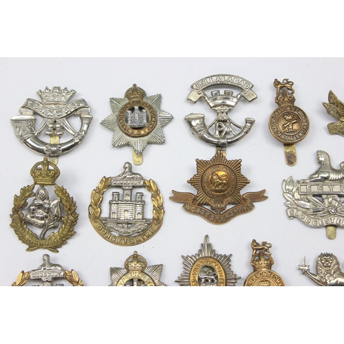 1416 - Military cap badges - 15 assorted military cap badges all relating to the South West, to include Roy... 