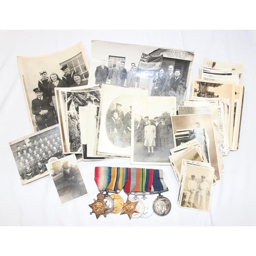 1426 - WW1 & WW2 Royal Navy 7 medal group to K-12858 SPO Lionel Albert Hudson, medals include WW1 1914-18 S... 