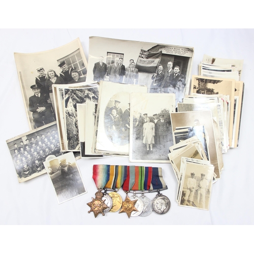 1426 - WW1 & WW2 Royal Navy 7 medal group to K-12858 SPO Lionel Albert Hudson, medals include WW1 1914-18 S... 