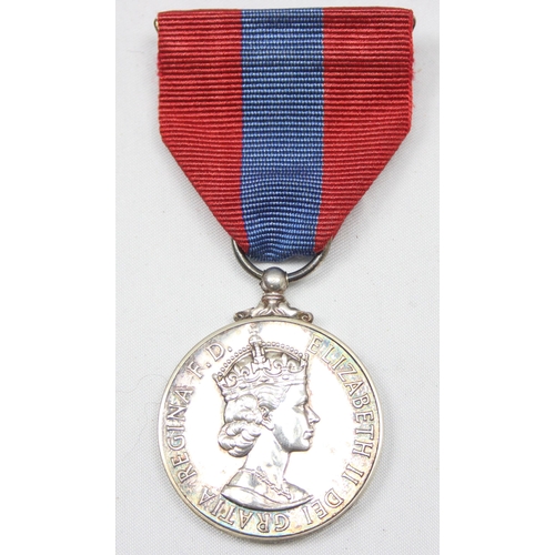 1436 - A QE2 imperial service medal in box named to Henry Hibbs