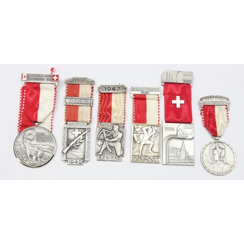 1440 - 6 assorted Swiss/ Canadian medals, believed to be shooting related