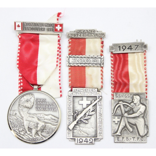 1440 - 6 assorted Swiss/ Canadian medals, believed to be shooting related