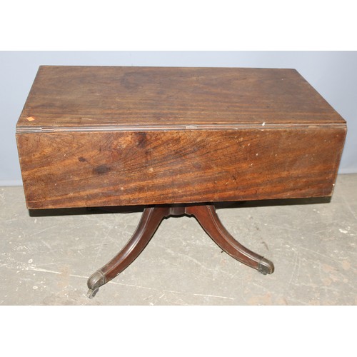 53 - An antique mahogany dropleaf table, approx 104cm wide x 105cm deep x 70cm tall