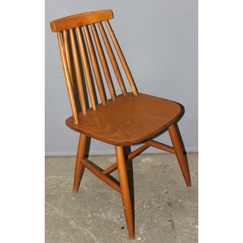 55 - A set of 4 retro Ercol style dining chairs, each approx 80cm tall