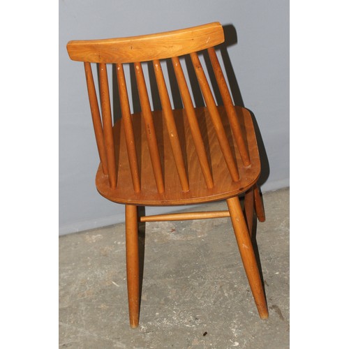 55 - A set of 4 retro Ercol style dining chairs, each approx 80cm tall