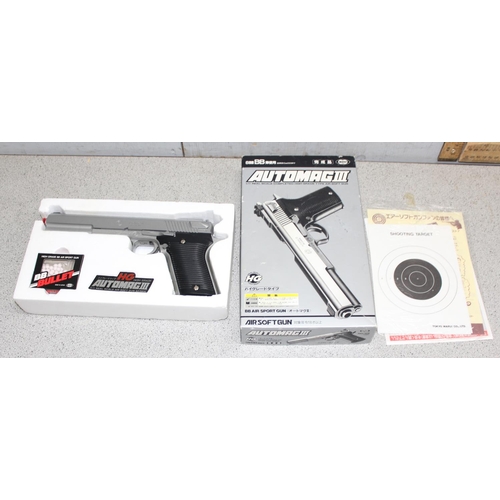 1457 - Marui Automag III airsoft pistol in original box with soft pellets