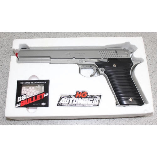 1457 - Marui Automag III airsoft pistol in original box with soft pellets