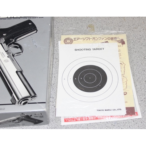 1457 - Marui Automag III airsoft pistol in original box with soft pellets