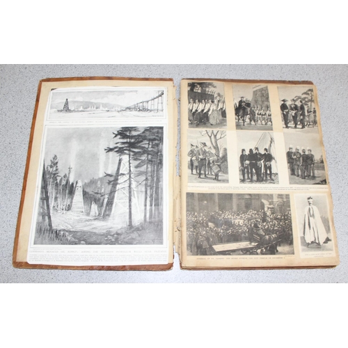 509 - Late 19th/early 20th century scrap book with various cuttings and clippings