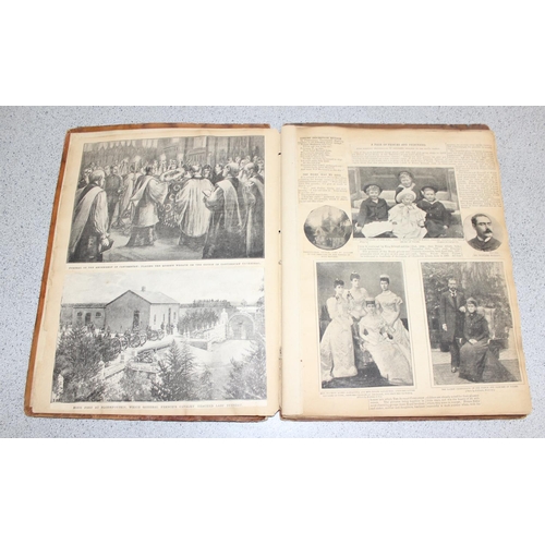 509 - Late 19th/early 20th century scrap book with various cuttings and clippings