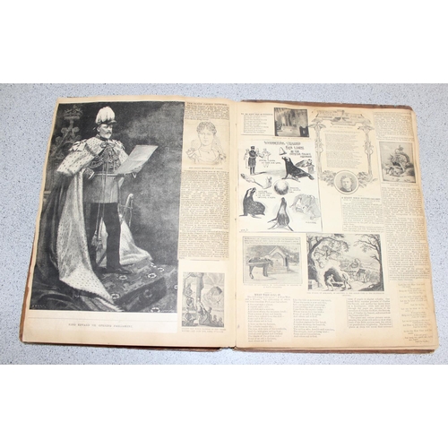 509 - Late 19th/early 20th century scrap book with various cuttings and clippings