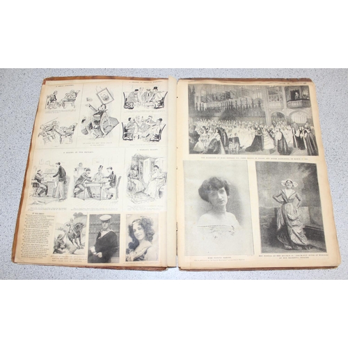 509 - Late 19th/early 20th century scrap book with various cuttings and clippings