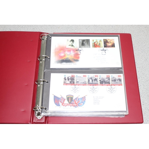 513 - Stamps - qty of GB first day covers in red folder