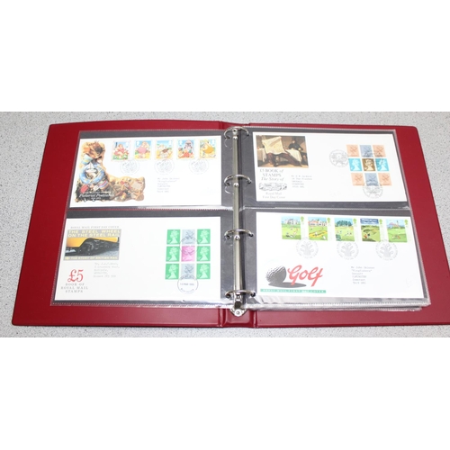 513 - Stamps - qty of GB first day covers in red folder