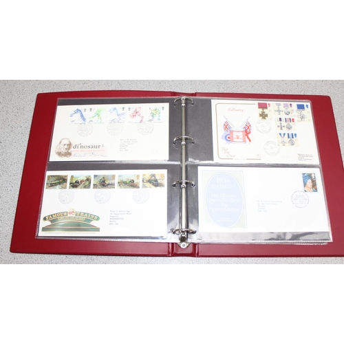 513 - Stamps - qty of GB first day covers in red folder