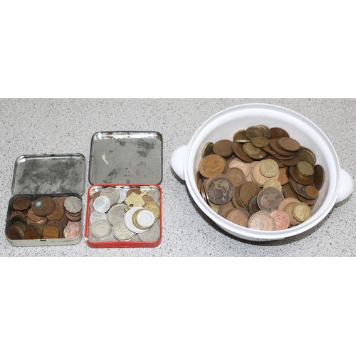 1206 - Qty of mixed coins to incl a silver 1936 Mercury Dime, approx 1.8kg gross