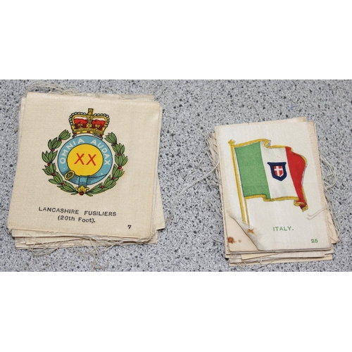 1444 - Qty of Muratti tobacco/cigarette regimental silk badges/patches, mostly from Series B & C, with othe... 