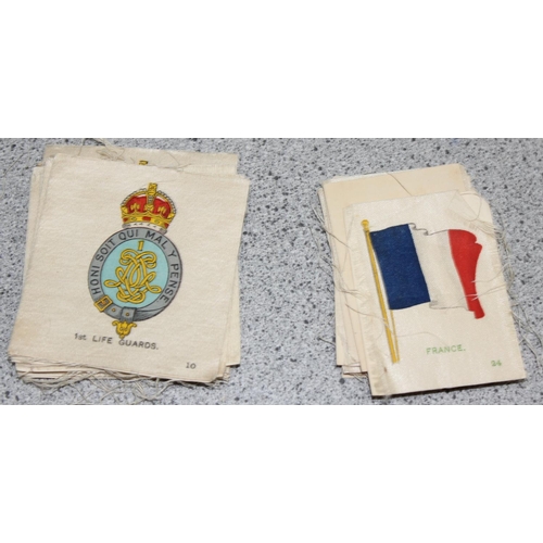 1444 - Qty of Muratti tobacco/cigarette regimental silk badges/patches, mostly from Series B & C, with othe... 