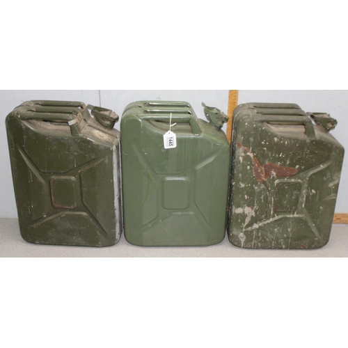 1445 - 3 military jerry cans