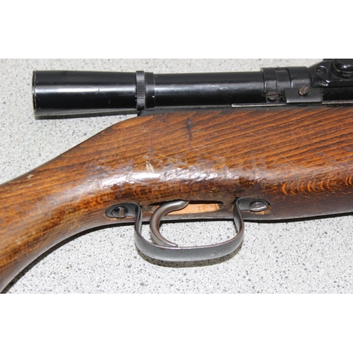 1446 - Webley Falcon .22 air rifle with a Nikko Sterling Mountie telescopic sight or scope