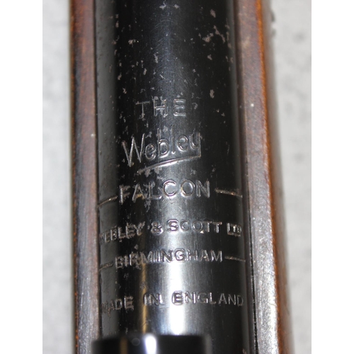 1446 - Webley Falcon .22 air rifle with a Nikko Sterling Mountie telescopic sight or scope