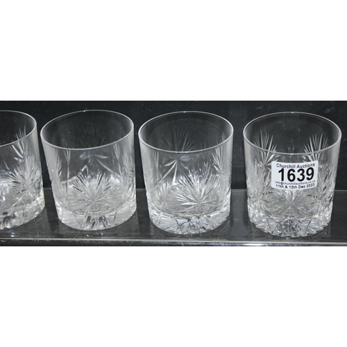 1639 - Set of 6 cut-glass Edinburgh Crystal whisky tumblers