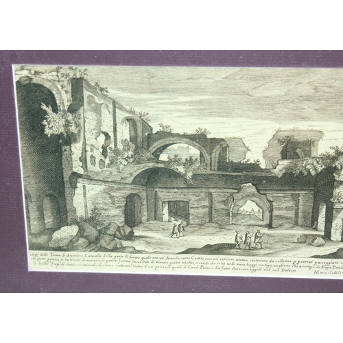 417 - After Marco Sadeler (XVI-XVII), 4 prints of Classical ruins, each approx 38cm x 30cm