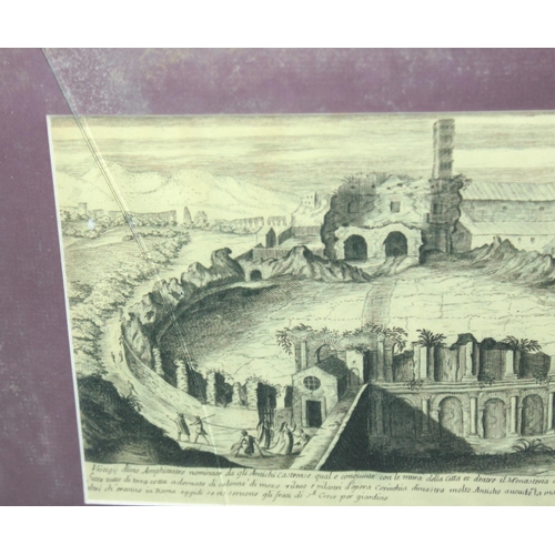 417 - After Marco Sadeler (XVI-XVII), 4 prints of Classical ruins, each approx 38cm x 30cm