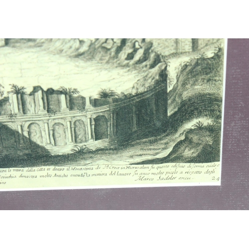 417 - After Marco Sadeler (XVI-XVII), 4 prints of Classical ruins, each approx 38cm x 30cm