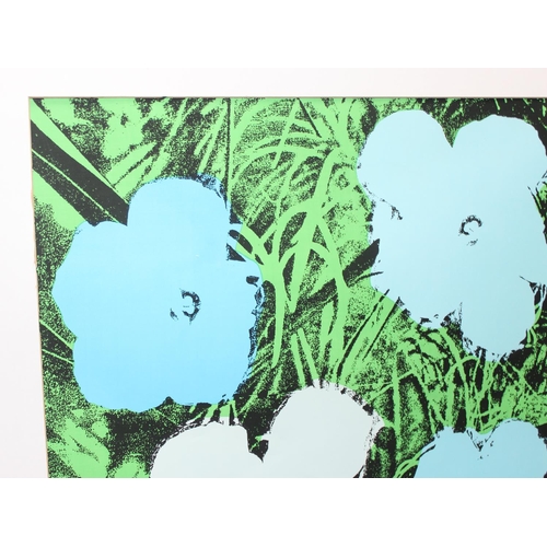 420 - After Andy Warhol (1928-1987): framed Pop Art poster print of Andy Warhol's 1964 'Flowers', printed ... 