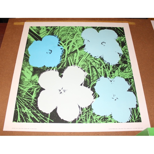 420 - After Andy Warhol (1928-1987): framed Pop Art poster print of Andy Warhol's 1964 'Flowers', printed ... 